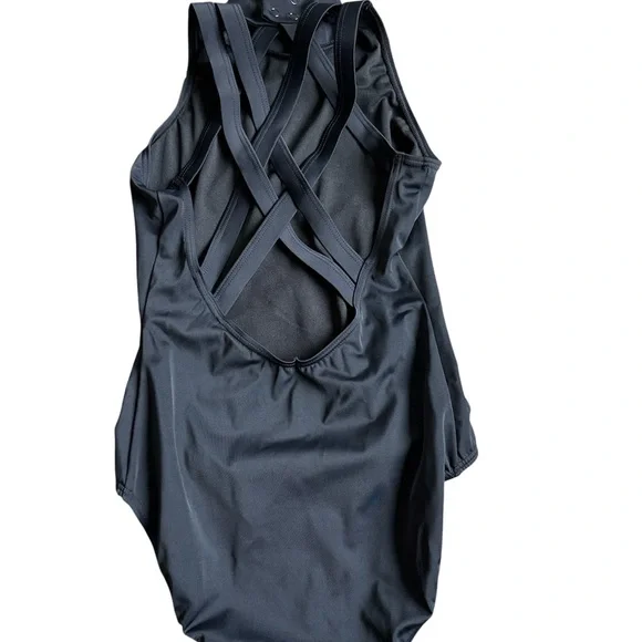 ❤️Balera Black Sleeveless Dance Leotard - Picture 2 of 4